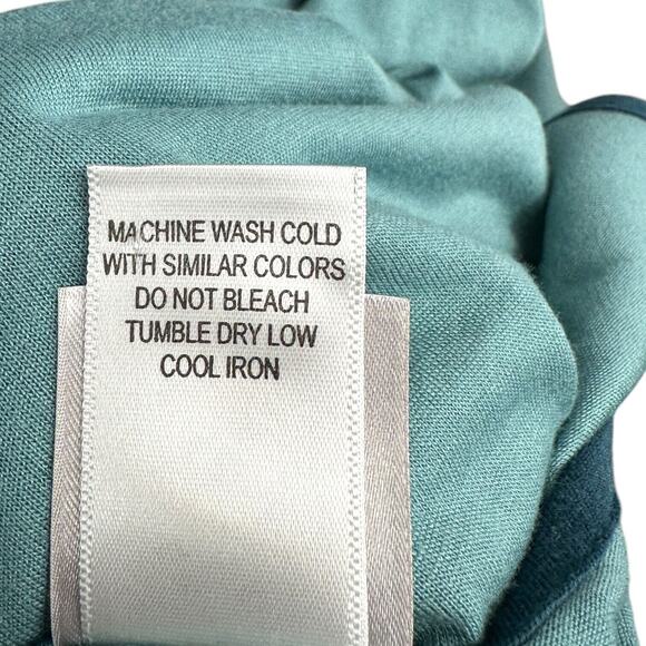 Natori Teal Two-Tone Scoop Neck Sleeveless Casual Nightgown Womens Extra Large - Picture 5 of 7